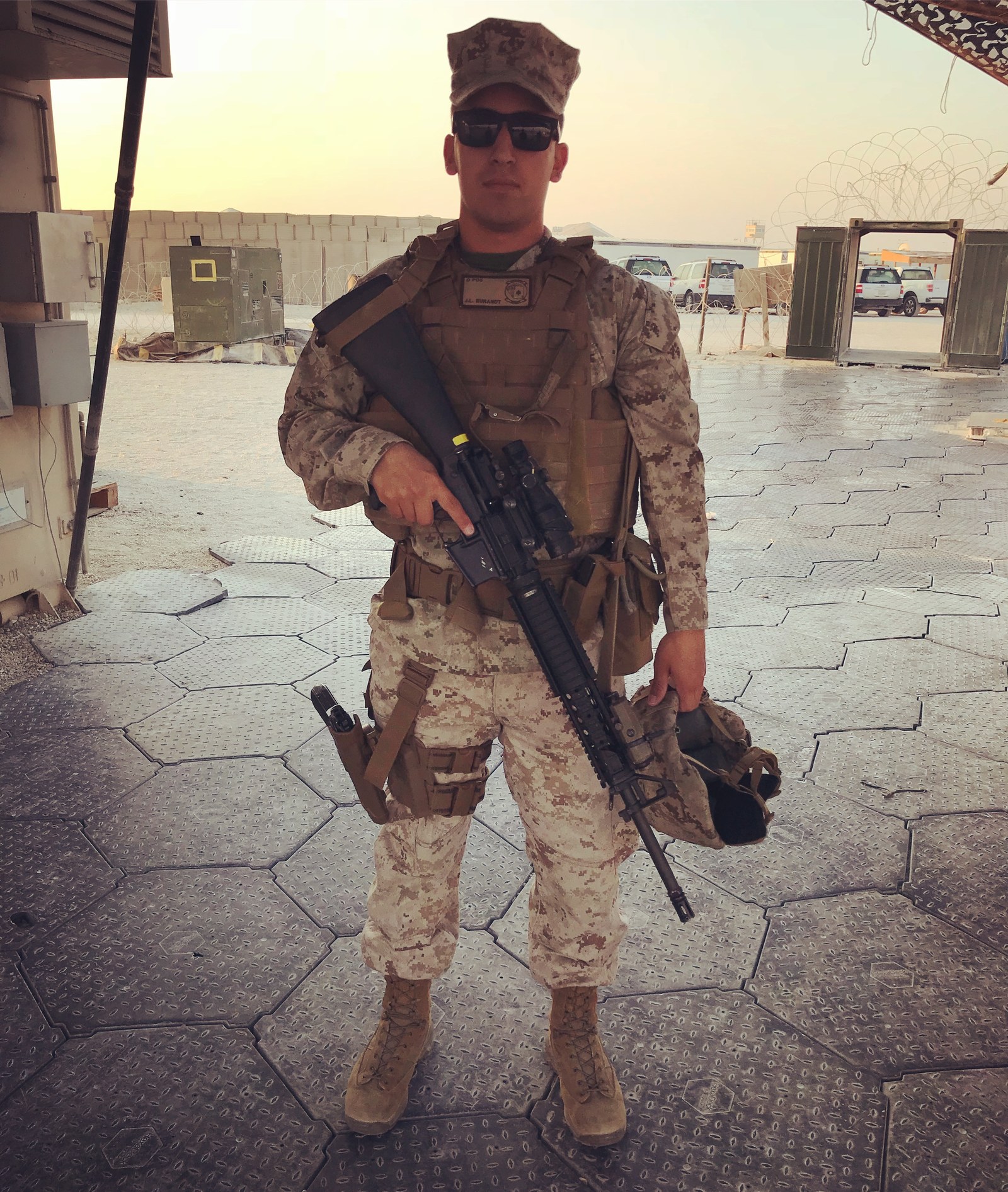 James Burandt in Marine Corps uniform during a deployment